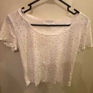 Wild Skye White Floral Crop Top